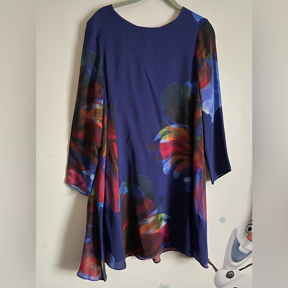 Anthropologie by Leifdottir Colorful Silk Dress Size S